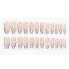 HAPVITAL 24-Piece Set, Nail Tips, Short, Butterfly Design, 3D Effect,