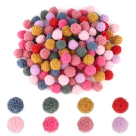 lahnao 160 Pcs Colourful Pom Poms, 20mm Pompoms for Crafting, Mini Pompoms for Crafting, Small Pom Poms for DIY Creative Crafts and Easter Decoration (2cm)