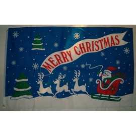 3'x5' Polyester Merry Christmas Flag