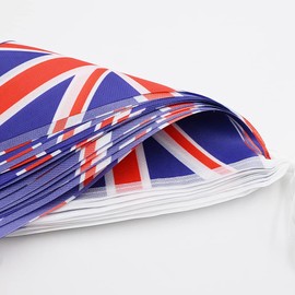 DOJoykey King Coronation Decoration Flags Union Jack Bunting, 40ft Reusable Nylon Fabric Bunting with 36pcs Triangle Flags for King Charles Coronation National Day Premium King Coronation Bunting