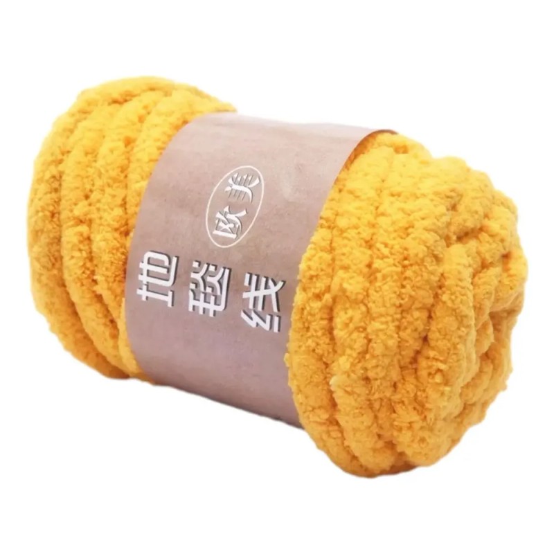 Chunky Yarn Jumbo Tubular Yarn For Throw Pillow Pet Yellow