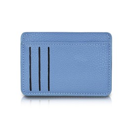 Energather Card Wallet, PU Leather Card Holder Credit Card Holder, Credit Card Wallet with Multiple Card Slots for Men and Women, Compact Card Holder Wallet for Shopping, Dating, Business (blue)