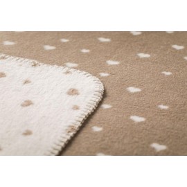 David Fussenegger Mila Baby Blanket with Stick 'Be Happy' 75 x 100 cm Raw White