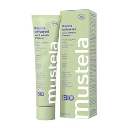 Mustela Bálsamo Universal Multipropósito, nutre, repara y protege las áreas secas del rostro y del cuerpo. Certificado BIO con tres extractos de aguacate, 99.7% ingredientes de origen natural