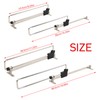 Telescopic Clothes Rail Storage Space Saving Extendable Clothes Rail Clothes