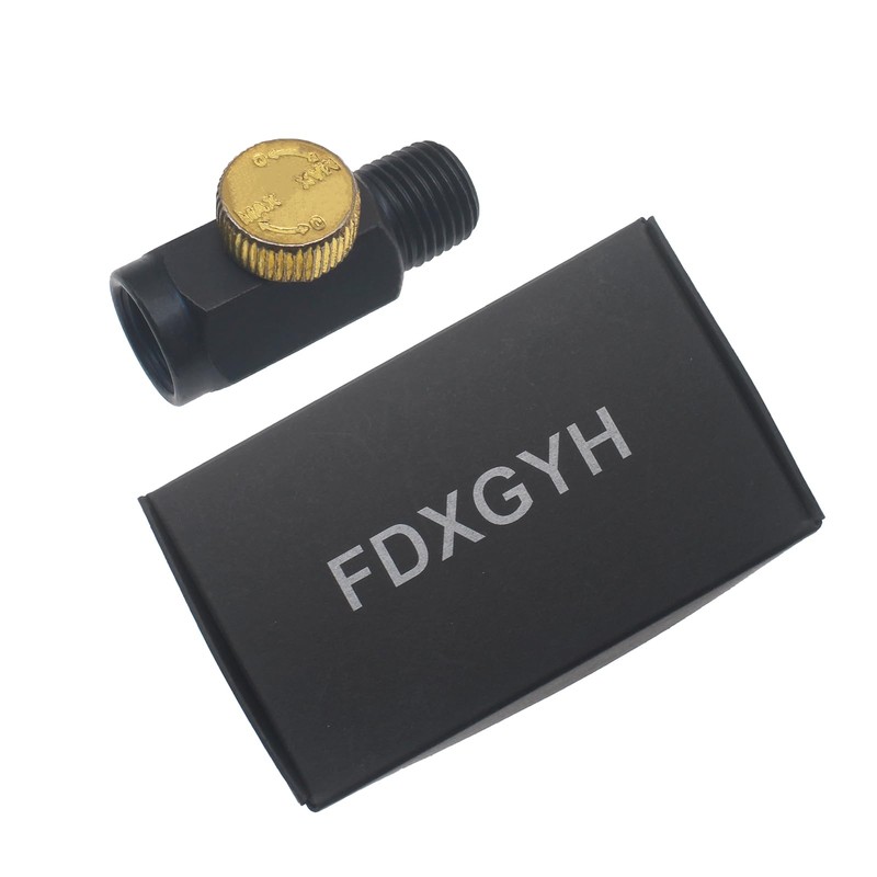FDXGYH 2 Pcs Brass In-Line Air Flow Regulator Adjustable 1/4"