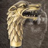 K Exclusive Brass Head Wolf Cane | 37 1/2" Elegant