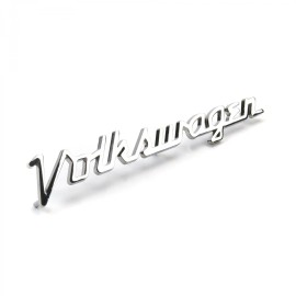 KaferLab Volkswagen Chrome Metal Hood Script Emblem - 15cm VW Bug Bus Ghia Type 1 Type 2