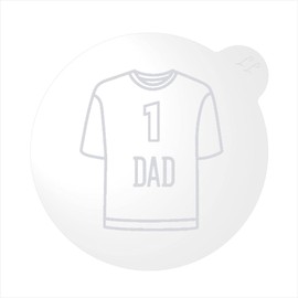 LissieLou Football Shirt Cookie Embosser Father's Day Icing Stamp Fondant Embosser - Clear