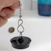 Universal Plug with Chain, Pack of 3, Black, Diameter 41