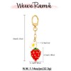 WOWORAMA Heart Bow Charm Keychain for Women Pearl Bow Tennis