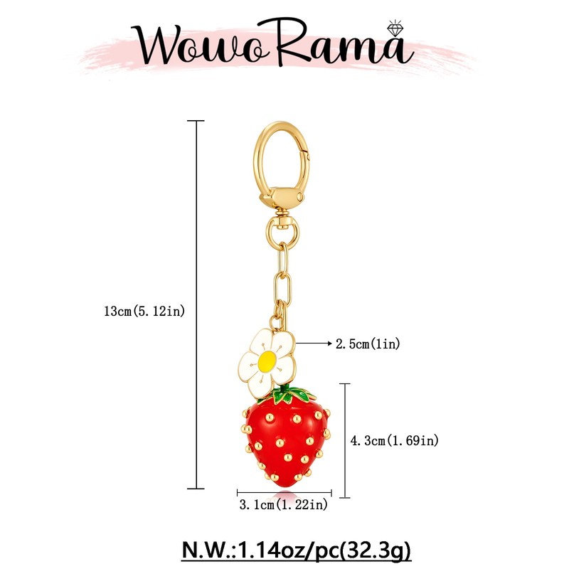 WOWORAMA Heart Bow Charm Keychain for Women Pearl Bow Tennis