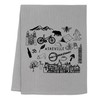 Funny Dish Towel, Asheville North Carolina Collage, Flour Sack Kitchen