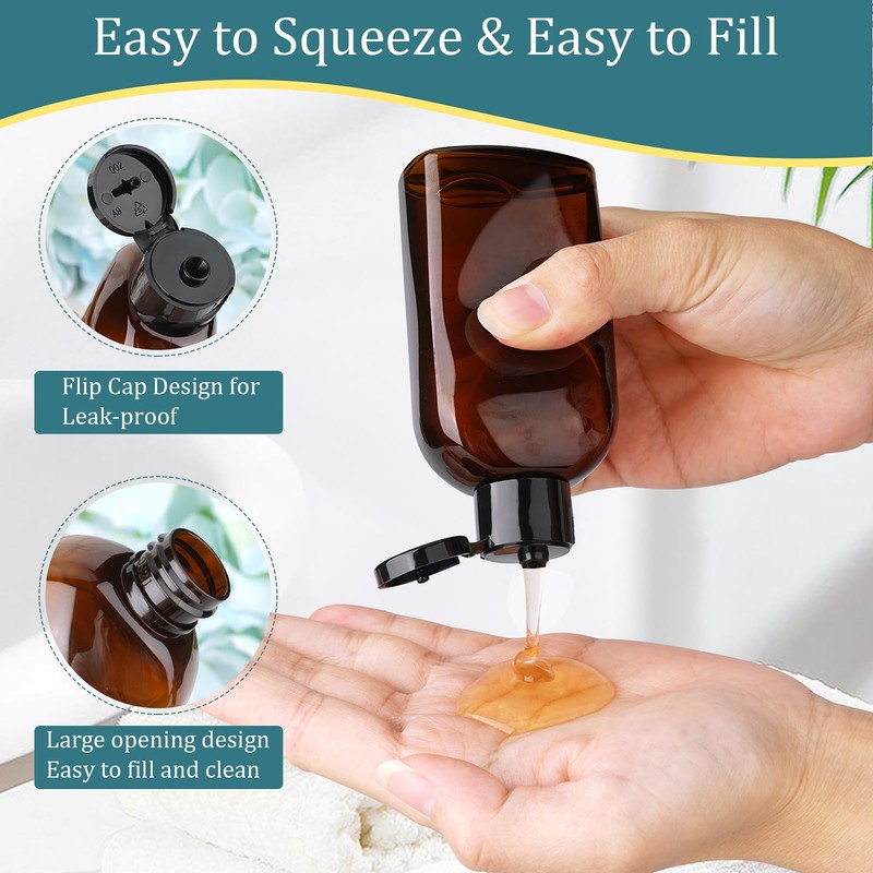 Cosywell Travel Bottles for Toiletries 4pcs 3.4oz Travel Shampoo and