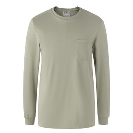 Ubon FR Shirts for Men Fire Resistant Shirts 7.5 Oz FRC Shirts for Men Long Sleeve Welder Crew Shirts, Khaki, 3X-Large