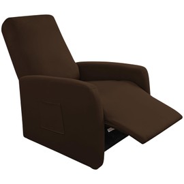 FUANGUI Recliner Chair Cover 4 Pieces, Small Recliner Cover for Recliner Chair, Stretch Lazy Boy Recliner Cover, Recliner Sofa Slipcover with Pockets, Furniture Protector for Living Room, Pets, Kids