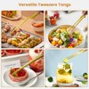 GEEKHOM Tweezer Tongs for Cooking, [4 Pack] 12-inch Fine Long