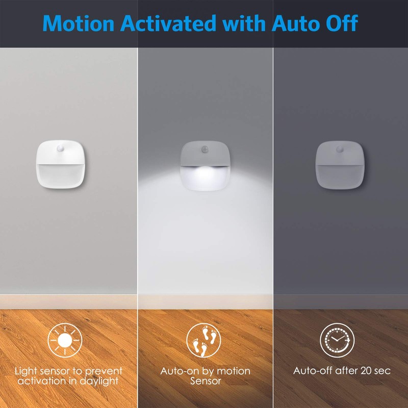 AMIR (Upgraded Version) Motion Sensor Light, Cordless Battery-Powered LED Night