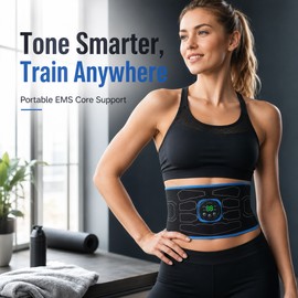 EMS Abdominal Toning Belt for Home Fitness – Portable Muscle Stimulation Trainer for Core Workout Support