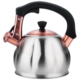 Stainless Steel Tea Kettle for Stove Top Teakettles Stovetop Whistling with Heat Proof Ergonomic Handle 2.5 Quart