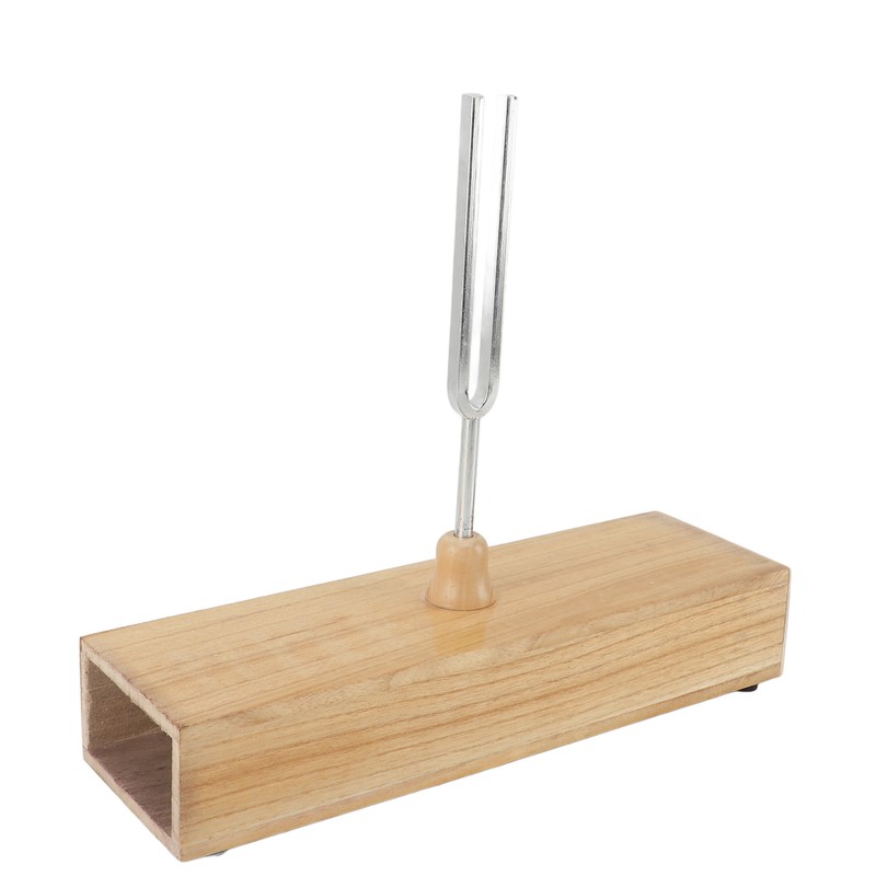 256Hz Tuning Fork with Wood Resonance Box and Hammer Sound