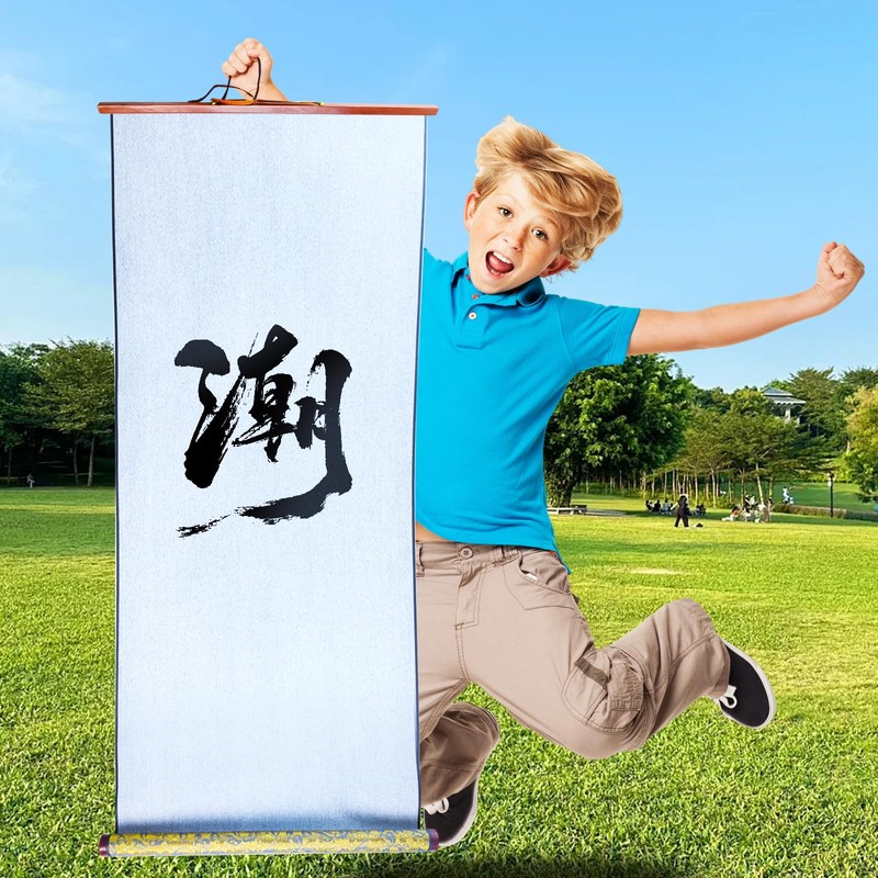 Flylin Calligraphy Cloth,Reusable Chinese Calligraphy Practicing Tool,Magic Water Painting Paper,Water