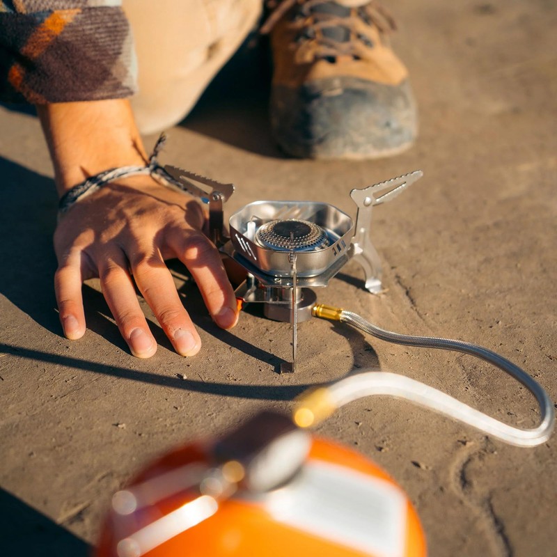 GSI Outdoors Remote Canister Stove – Compact Foldable Camping Stove