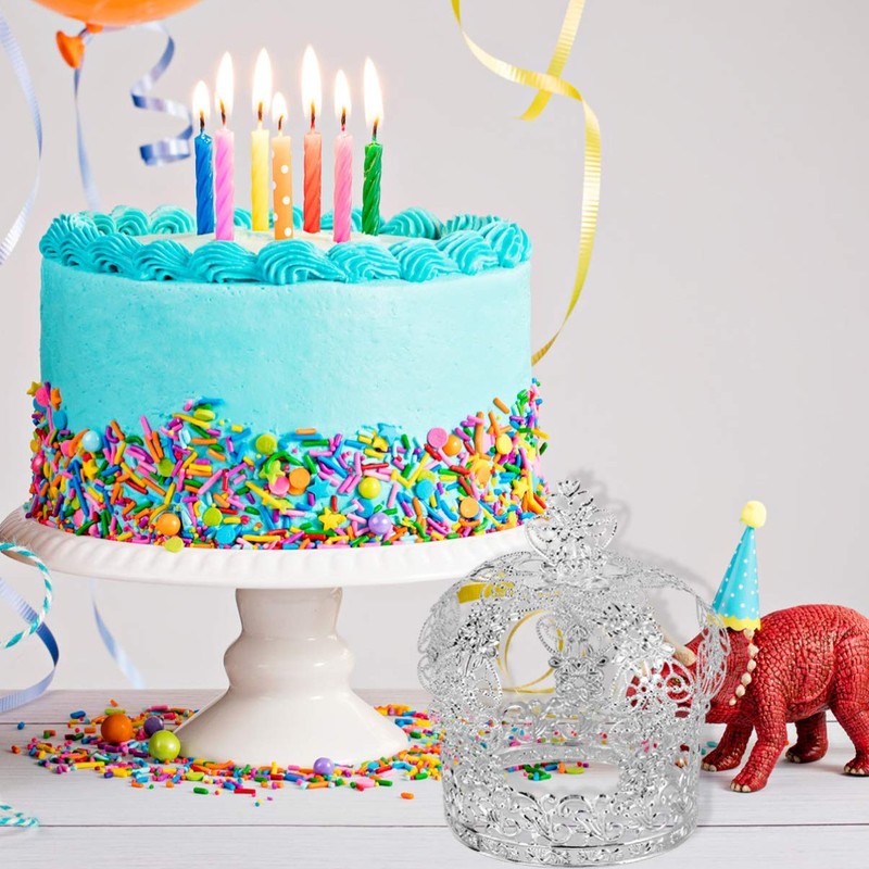 DOITOOL 1pc Cupcake Topper Gold Tiara Gold Headband Birthday Tiara