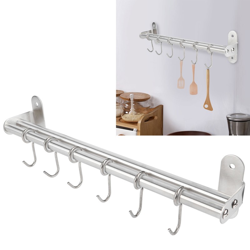 Wall Mounted Storage Shelves Pot Lid Rack Utensil Hanger Hook