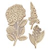 Floral Stamps,Wooden Seal Stamps - Retro Plant Floral Seal, Clear