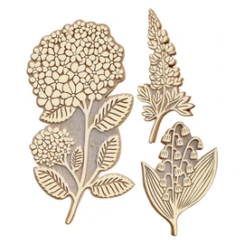 Floral Stamps,Wooden Seal Stamps - Retro Plant Floral Seal, Clear Pattern Stamps for Stationery Handbook, Card Making, Card Decorating