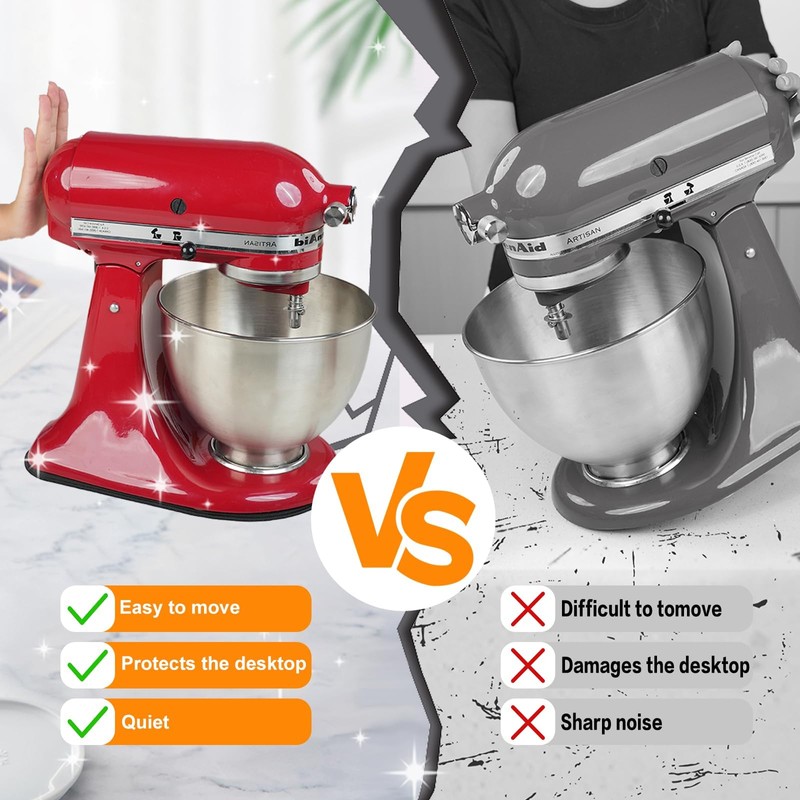 Mixer Sliding Mat Compatible with Kitchenaid 4.5-5 Quart Tilt-Head Stand