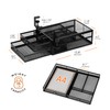 Euyona 2-Tier Clamp-On Mesh Organizer, Under Desk Storage with Slide-Out