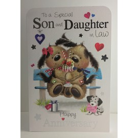 Jonny Javelin Special Son and Daughter in Law Happy Anniversary Card