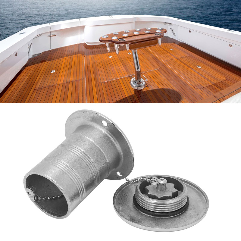 Boat Deck Diesel Fuel Filler with Cover Mirror Polished 316