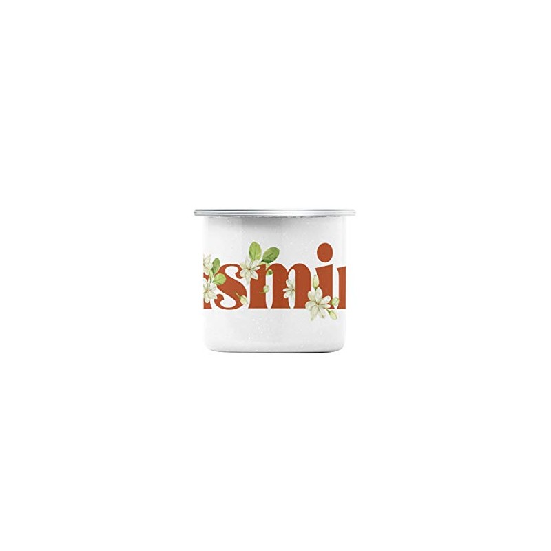 Fabulous Emaillierter Metallbecher 284ml Jasmin Blumen Minimalistisch Schick Garten Liebe