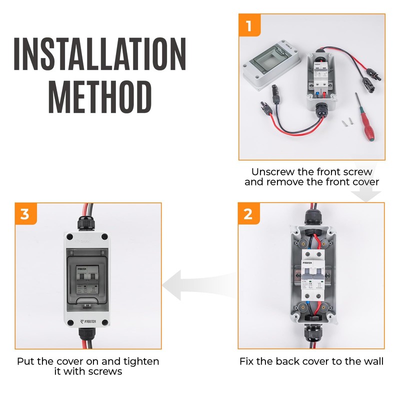 Pjerjzn Solar Panel Disconnect Switch 1000V DC/AC 25A PV Disconnect