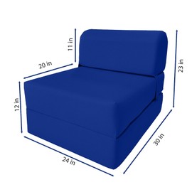 Danfuton Sleeper Chair Folding Foam Bed, Convertible Cushion Mattress 6 x 24 x70 Royal