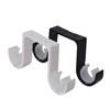 Tiweio Double Curtain Rod Brackets 2Pcs, Aluminum Alloy Ceiling Mounted,