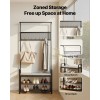 72-Inch Freestanding Coat Rack with Shoe Bench 2-Tier Storage Organizer