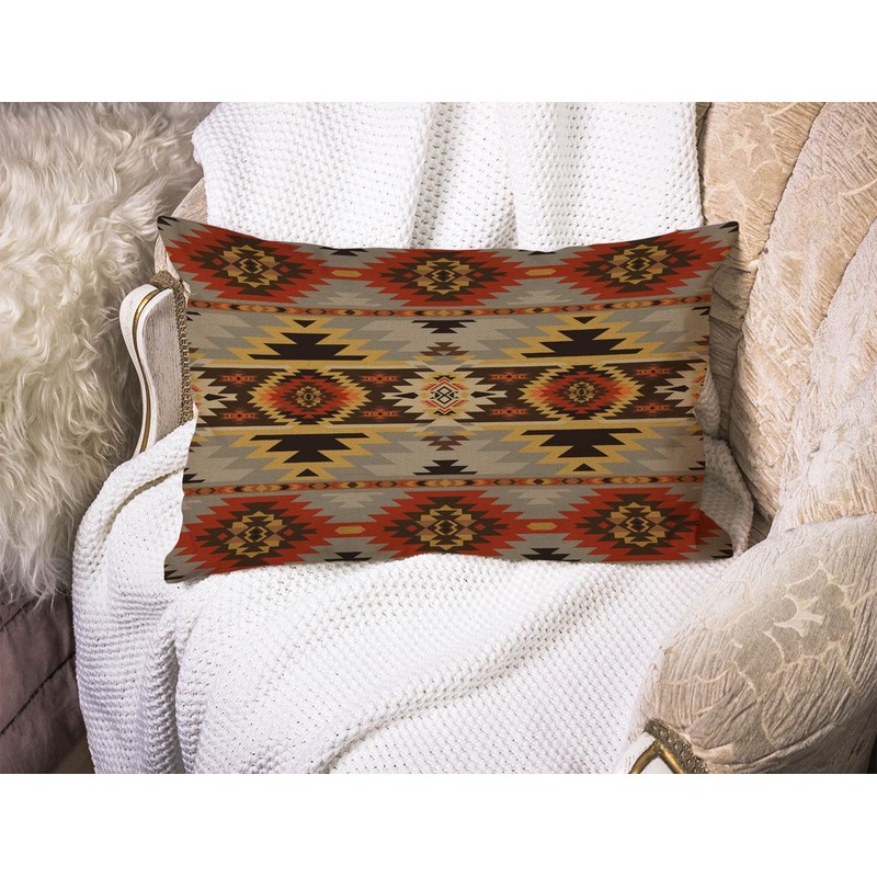 BGBDEIA American Southwest Print Cushion Cover, Ethnic Aztec Geometric Pattern
