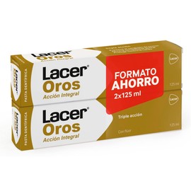 LACER OROS Toothpaste 2 x 125ml Comprehensive Mouth Guard Triple Action Prevent Bleeding Reduce Teeth Sensitivity Prevent Tooth Decay