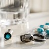 WGFOIP Stainless Steel Pill Box, Keychain Pill Holder, Keychain Pill