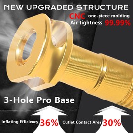 BUCKLOS Tubeless Presta Valve Stem 40/44/55/60/65/80/100 mm, Bike Valve Stem Kit with Valve Core Removal Tool, Super Light Durable Aluminum Alloy CNC, Fits Most Rims, Gold Pair