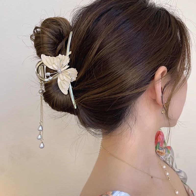 HAPVITAL 髪留め バンスクリップ ヘアクリップ オフィス シンプル ヘアアクセサリーおしゃれ 贈り物 レディース用 韓国風