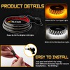Afurkuot 70" LED Running Board Lights, White & Amber Light
