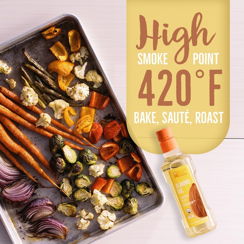 BetterBody Foods Refined Cooking Oil, Almond Oil, 16.9 Fl Oz