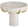Dahlia Studios Adelaide 9 3/4" White and Gold Ceramic Pedestal