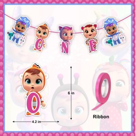 Cri Babes One Banner – Cute & Colorful Party Decoration, Perfect for Kids’ Birthdays & Celebrations, Adds a Playful Touch to Any Event!