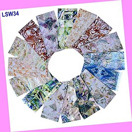 10pcs 20x4cm Leopard Tiger Print Animal Skin Snake Nail Foil Transfer Sticker Lsw34 for Nails Design Nail Art Stickers Decals Supplies Manicure Tips Sticker Colorful for Nail Decorations